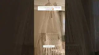 Macrame Baby Swing 🪁 | Cute & Cozy Design | Trending Boho Baby Decor ✨ #shorts #macrame #babyswing