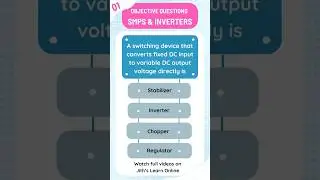 SMPS & INVERTERS OBJECTIVE QUESTIONS  #shortsfeed #shorts