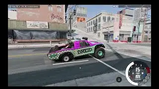 random car with random parts police chase