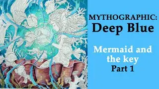 Mermaid and the key. Part 1 #Coloring in 'Mythographic. Deep Blue' with Ohuhu & Polychromos