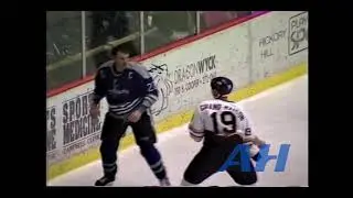 CHL Nov. 9, 1994 Dominic Grand-Maison,MEM v Greg Neisch,WCT Memphis Riverkings Wichita Thunder
