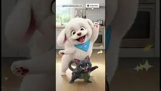 Puppy and Kitten Kitchen Dance Party!