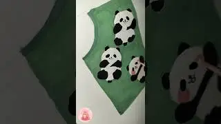 Mini panda painting 🐼 #art #drawing #dragonart #painting