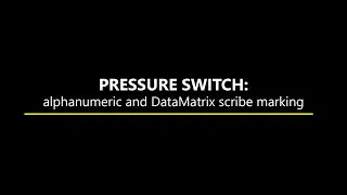PRESSURE SWITCH: alphanumeric and DataMatrix scribe marking.