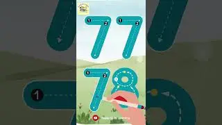 Learn how to write 77 & 78 #shorts #kids #counting #preschool #interactivelearning #123