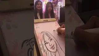 Watch their smile turns to life, live caricature drawing 😱🎨