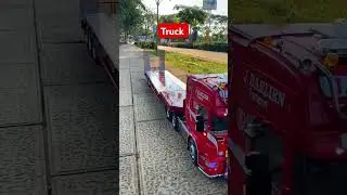 Chinese super scania J.Barlien flatbed trailer transport truck #diecast #truck #flatbed #curtainside
