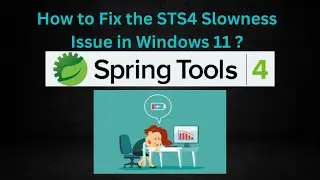 How to Solve/Fix STS 4 Slowness Issue