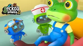 Gecko Is Sick - The Sick Song｜Gecko's Garage｜Children's Music｜Trucks For Kids｜Gecko's Songs
