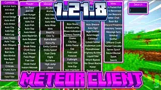 💜 !METEOR CLIENT HACK ACTUALIZADO 1.21.8! | Kill Aura, Xray. Fly y m&aacute;s... | Para Minecraft