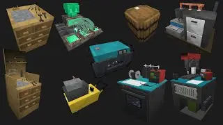 Minecraft - MCPF Mod - All workstations showcase
