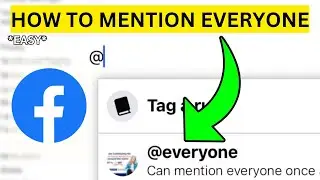 How To Mention Everyone on Facebook(EASY)