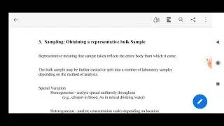 introduction to environmental chemical analysis part 2, sampling and sample preparation