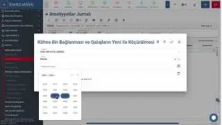 ElektraWeb proqramında ilsonu bağlantısının edilməsi və qalıqların Yeni ilə keçirilməsi təlimi