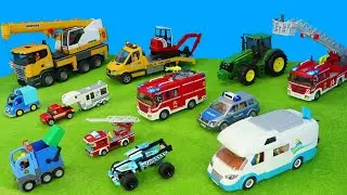 Kinderspielzeuge Feuerwehr,Polizei, Kranauto,Müllwagen,Holztfarktor für Kinder