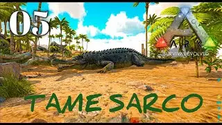 Sarco tamed for the first time in Ark Survival Evolved 😮😲😲