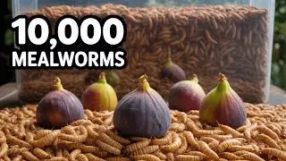 10,000 Mealworms Devour 5 Figs &ndash; Timelapse Experiment