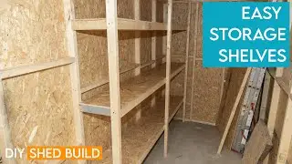 DIY Shed Storage Shelves | Cheap & Easy Solution