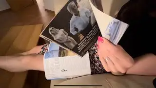 ASMR Magazine page turning, comparing newspaper like vs. glossy like