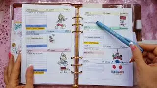My planner lovedoki A5.  Обзор нового недельного разворота. ЧМ 2018.