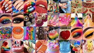 ✨️rainbow🌈 vs sipmple❤️dress👗 nailart💅 eye makeup👁 lips💋 heels👠 phonecase📱 #monikasvlog177 #youtube 