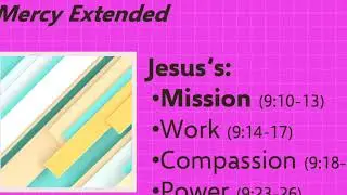 Matthew 9 Bible Study