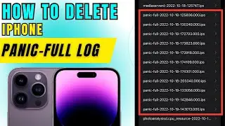 How To Delete Panic-full Log on iPhone Analytics Data