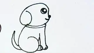 easy dog drawing,#drawing #shortvideos #easydrawing #art #simplestrokes #cat #artprojectsforkids #es
