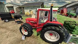 Farming Simulator 22 à l'ancienne | Renault 4L & tracteur IHC 856XL à la Ferme, curage du Fumier