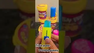 Triple power push pop candy gummy