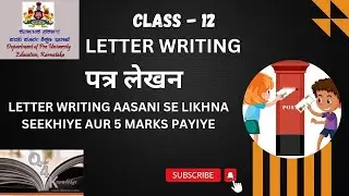 HINDI LETTER WRITING SECOND PUC/HOW TO WRITE A LETTER
