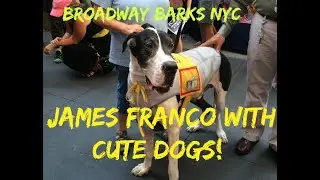 James Franco with cute dogs at Broadway Barks, and I volunteer with NYCLASS