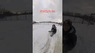 sledding #subscribe #snow #sled