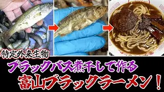 ブラックバスを乱獲して煮干しにして富山ブラックラーメン作る