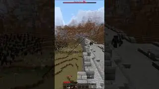 Defending Helms Deep on Minecraft LOTR mod #minecraft #lordoftherings #shorts