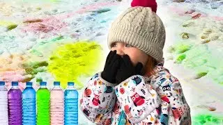 LEARNING COLORS IN SNOW DIY