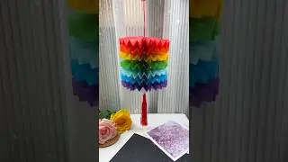 Create a mesmerising hanging decor #satisfying #asmr #shorts  #relaxing#papercraft #hangingdecor