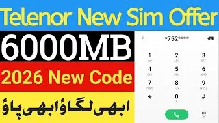 Telenor 6000MB Free Internet New Sim Offer | Telenor ki New Sim Ka Code | Telenor New Sim Offer