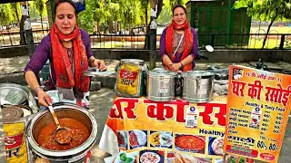 Hardworking स्कूल Teacher selling घर का खाना । Delhi । Street food india