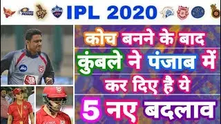 IPL 2020 - List Of 5 Big Changes in KXIP By New Coach Kumble | IPL Auction | MY Cricket Production