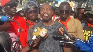 La marche de l'union nationale de livreurs du Sénégal 