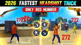 🔥2026 Headshot trick New ⚡ Only red number ✅ FF 90% headshot rate trick | Free fire| FF tips| tlk