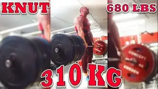 Knut deadlifts 310KG/680LBS  (Personal Record) #Shorts