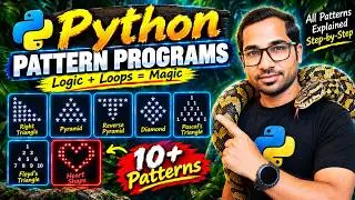 Python Pattern Programs 🔥 | Learn Pattern Logic Step-by-Step