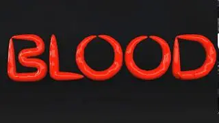 3D Text Filling With blood Effect! Cinema 4D