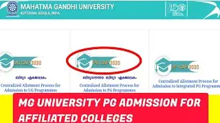 MG University PG admission for affiliated colleges | Details | 2020