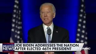 Joe Biden urges unity in first speech as president-elect: &lsquo;Time to heal in America&rsquo;