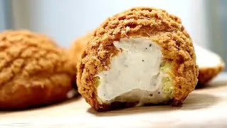찌인한!! 얼그레이 쿠키슈 만들기 - Earl Grey Cream Puffs (Cookie Choux) Recipe l 호야TV