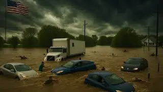 Live Twister Damage in Indiana | Massive Flooding Turns Streets Into Rivers &ndash; Homes & Cars Submerged