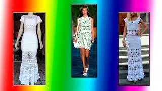 PLETENA MODA.Белое ажурное  платье (crochet)